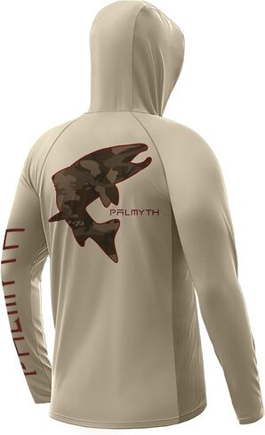 Palmyth Fishing Hoodie for Men Long Sleeve with Mask Sun Protection UV UPF 50+ Shirts Neck Gaiter in Saudi Arabia