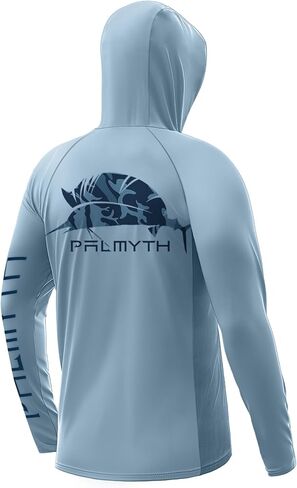 Palmyth Fishing Hoodie for Men Long Sleeve with Mask Sun Protection UV UPF 50+ Shirts Neck Gaiter in Saudi Arabia
