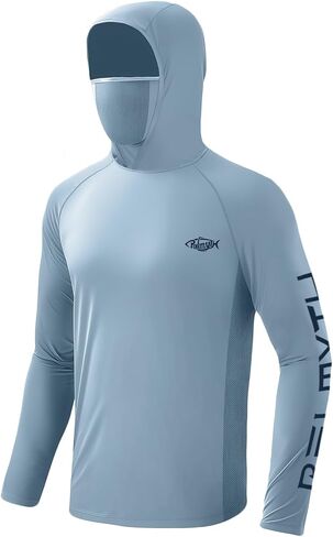 Palmyth Fishing Hoodie for Men Long Sleeve with Mask Sun Protection UV UPF 50+ Shirts Neck Gaiter in Saudi Arabia