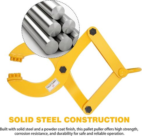 Pallet Puller,3T/6600 LBS Capacity Pallet Jack Puller,Heavy Duty Single Scissor Clamp for Forklift Chain,Pulling Pallets,6.7 Inch Jaw Opening in Saudi Arabia