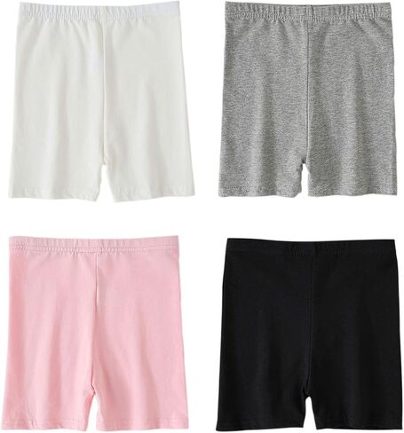 شورتات القطن في VVEWUUU KIDS تحت ملابس رقص دراجة شورتات للملعب الصالة الرياضية الرياضية السلامة السلامة السلامة متعددة الألوان in Kuwait