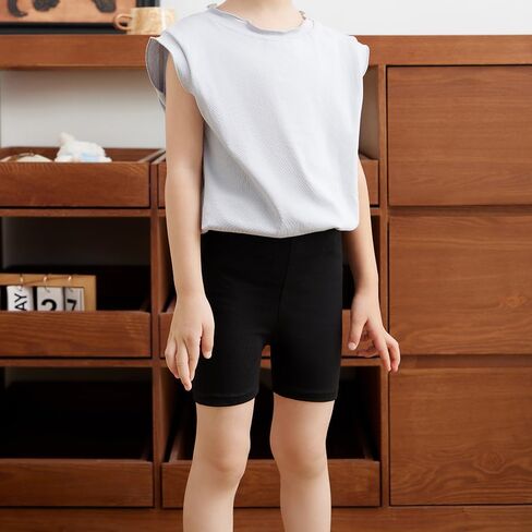 شورتات القطن في VVEWUUU KIDS تحت ملابس رقص دراجة شورتات للملعب الصالة الرياضية الرياضية السلامة السلامة السلامة متعددة الألوان in Kuwait