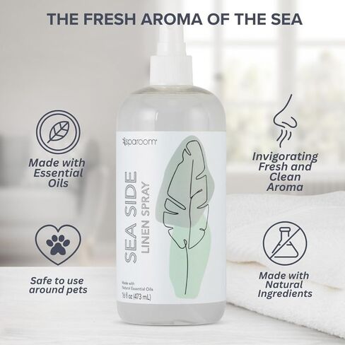 بياضات سباروم العلاجية ورذاذ الغرفة المعطر المصنوع من الزيوت العطرية، 16 أونصة، اللافندر ~ الاسترخاء، الأزهار، المهدئ in Kuwait