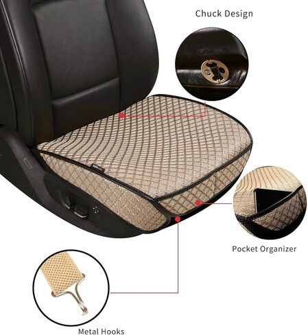 غطاء مقعد السيارة السفلي ， واقي مقعد السيارة القابل للتنفس ， وسادة المقعد الأمامي السائق ， مضاد للسكان فور سيزونز عام （رمادي ， 2pcs） in Kuwait
