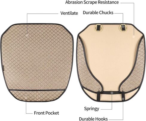 غطاء مقعد السيارة السفلي ， واقي مقعد السيارة القابل للتنفس ， وسادة المقعد الأمامي السائق ， مضاد للسكان فور سيزونز عام （رمادي ， 2pcs） in Kuwait