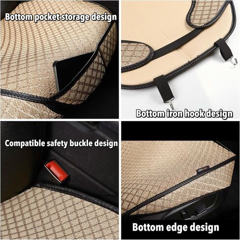 غطاء مقعد السيارة السفلي ， واقي مقعد السيارة القابل للتنفس ， وسادة المقعد الأمامي السائق ， مضاد للسكان فور سيزونز عام （رمادي ， 2pcs） in Kuwait