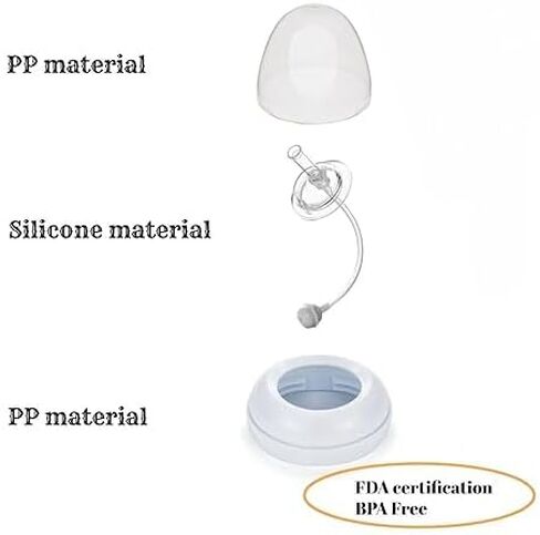ChengFu Baby Bottle Lid, Baby Bottle Straw Lid, Baby Bottle Straw Cup Compatible with Philips Avent Baby Bottle, Food-Grade Silicone Material, BPA-Free, Spill-Proof in Saudi Arabia