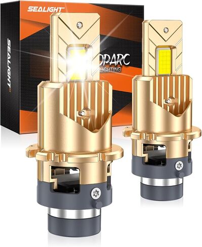 لمبة SEALIGHT D1S HID، 6000K أبيض بارد 225% سطوع، 35 وات زينون HID بديل 66144 66140 85140 85415 (85415C1) لمبات، توصيل وتشغيل لمبات إضاءة الضباب، حزمة من 2 in Saudi Arabia