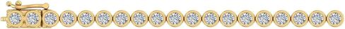 5 Carat Bezel Set Diamond Tennis Bracelet in 10K Gold (7.5 Inch) in Saudi Arabia