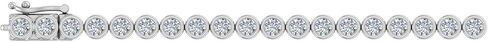 5 Carat Bezel Set Diamond Tennis Bracelet in 10K Gold (7.5 Inch) in Saudi Arabia