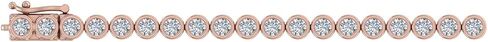 5 Carat Bezel Set Diamond Tennis Bracelet in 10K Gold (7.5 Inch) in Saudi Arabia