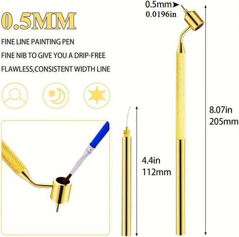 2PCS Detailing Fine Line Fluid Writer Paint Applicator Pen 0.3mm 0.7mm Fluid Writer Paint Applicator Pen Fine Line Painting Pen for Rock Chips and Scratch Repair Cars in Saudi Arabia