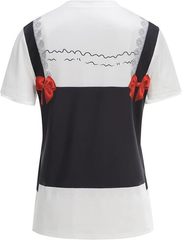 yolsun Bavarian Oktoberfest T-Shirts for Women, Adult 3D Dirndl Costume T-Shirt for Oktoberfest Carnival in Saudi Arabia
