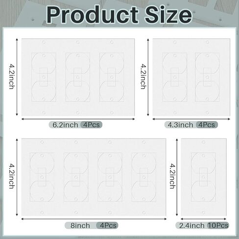 Tondiamo Wall Plate Insulation Gasket Without Adhesive Foam Outlet Insulators and Draft Sealers Insulating Weather Proof Pads Wall Insulation Outlet Gasket for Electrical Switch Cover(22Pcs) in Kuwait