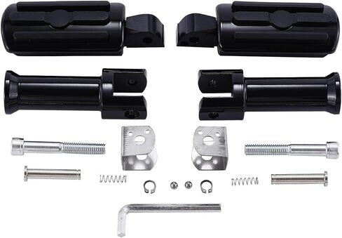 Passenger Foot Pegs Support Mount Bracket Kit Fit Harley Softail Deluxe FLDE Fat Boy Street Bob Breakout 114 FXBR 2018-2024 Gloss Black in Saudi Arabia