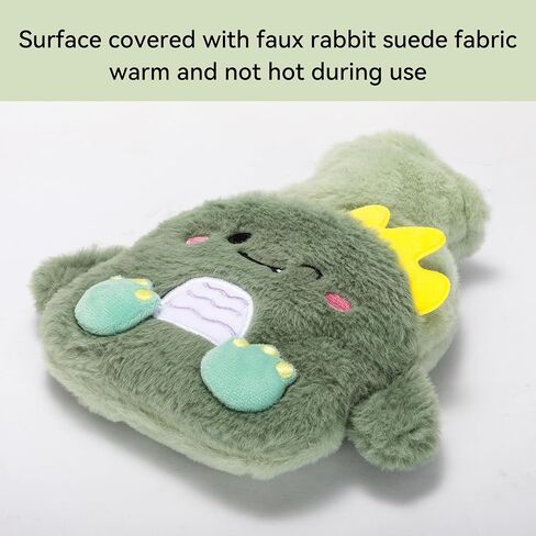 Duck Rubber Hot Water Bottle with Soft Removable Knit Outer Lid, Super Quality Classic Rubber Hot and Cold Water Bottle with Cute Image Hand Feet Warmer and Shoulder Pain Relief in Saudi Arabia