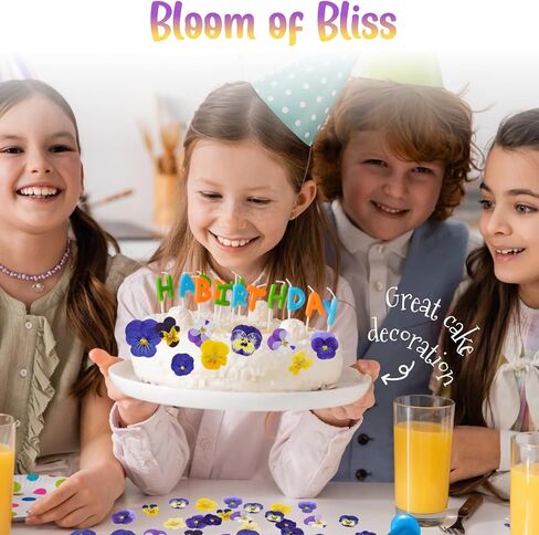 40 Pcs 8 Kinds Natural Dried Pressed Edible Flowers for Cake Topper Decorating - Mix Viola Tricolor for Cupcake Toppers, Cocktails, Resin Jewelry Making, DIY Art Crafts in Saudi Arabia