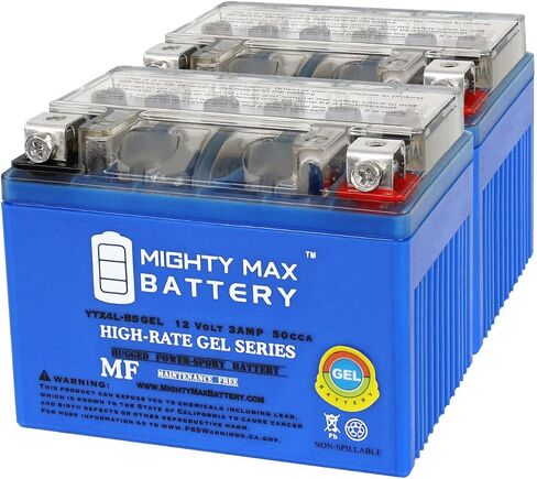 Mighty Max Battery YTX4L-BS Gel Battery for ATV Quad Dirt/Pit Bike 50/70/110/125 CC Brand Product in Saudi Arabia