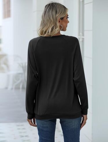 eadinve نساء Crewneck Daisy طباعة بلوزات طويلة الأكمام in Kuwait