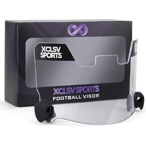Football Helmet Visor - Scratch Resistant Anti-Fog UV Block Clear Lens Eye Shield - Fits Adult & Youth Helmets - Easy Install Lacrosse Visor - Maximum Clarity & Face Protection