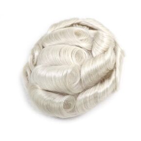0.06-0.08mm pu pin skin men toupee humer hair hair wis hairine hairine hairine huspices system mixed bray/brown male knot 30 mm wave 120 ٪ censity (#1B30)