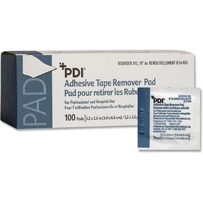 Adhesive Tape Remover Pads - Medical Adhesive Remover for Skin, Removes Tape, Bandages, Stoma, Gentle on Skin - Individual Packet, 1.2 in. x 2.6 in., 100 Pads, 10 Packs, 1000 Total