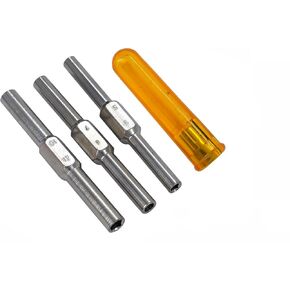 Clock Winding & Let Down Release Tool (Sizes- 3.5 to 5.25mm) - Mainspring Let Down Tool with 6 Key Shafts - Steel (Nickel Plated) with Plastic Handle