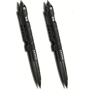 5 Pack Car Window Breaker Pens, Tactical Pen Portable Multi-Functional Emergency with 5 Black Ballpoint Refills for Writing, Professional Glass Breaker Pen, Multitool for Father's Day