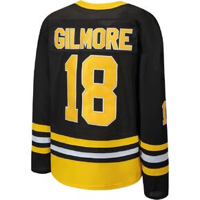 #18 Happy Gilmore Hockey Jersey for Men,Boston Adam Sandler 1996 Movie Ice Hockey Jersey Black M