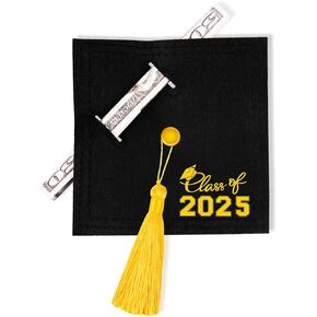 Denylo pro Graduation Money Holder Money Clip for Cash Gifts Creative Tassel Embroidery Felt Cash Holder Congrat Grad Cash Clip Class of 2025 Graduation Gifts for Students Classmate Graduation Party