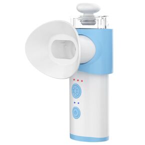 Eye Steamer for Dry Eye - Vowleike Portable Heated USB Nano Eye Mist Sprayer with Warm Compress for Dry Eyes & Stye Relief, Rechargeable Eye Drops Steamer for Home, Office & Travel, White