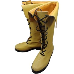 Men's Medieval Renaissance Boots Pirate Costume Boots Viking Gothic Leather Boot High Tube Tied Shoes Halloween Cosplay for Adults