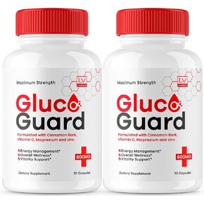 (2 عبوة) دعم الدم Gluco Guard ، و Gluco Guard ، و Glucoguard Support Blood ، وكبسولات الجلوكوغوارد ، وصيغة الدعم الطبيعي للجلوكوارد ، وملحق Gluco ، و 60 كبسولة لمدة شهرين