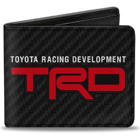 Toyota Wallet, Bifold, Toyota Racing Development TRD and Toyota Logos Step Stripe, Vegan Leather