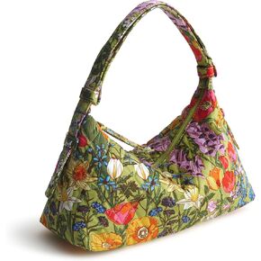 Vera Bradley Premium Cotton Roxbury Crescent Bag Bag ، Meadow Bouquet