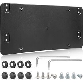 RED WOLF Rear License Plate Bracket Fit for 2008-2023 Mercedes-Benz Replace for Tail Bumper Car Tag Holder Frame Replace OE 1698170211 A0008101711 w/Mounting Screws Cover Wrench