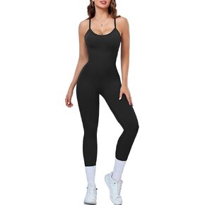 Olchee Womens تمرين يوجا بليتات رومبيات - قطعة واحدة سلس Unitard Leggings Spaghetti bodysuit gym gym