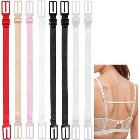 simarro 8pcs Women's Bra Strap Holders for Slipping, Regular Style Adjustable Bra Strap Back, Racerback Hide Bras Straps Accessories Extenders Elastic for Holding Bras Straps in Place, Elastic Control