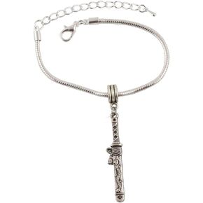Japanese Katana Sword Snake Chain Charm Bracelet