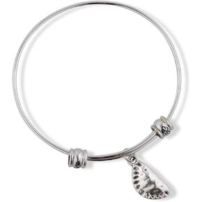 Dave The Bunny Pierogi Bracelet - احصل مع صانع الزلاب الخاص بك مع سحر سبيكة معدنية لعشاق صانعات Pierogi - هدية رائعة لمحبي الأطعمة البولندية