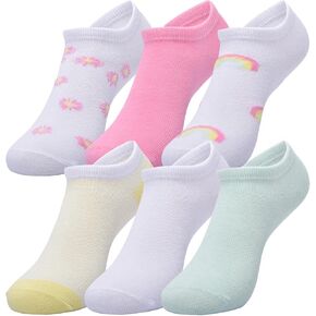 Gap Girls Girls Low Cut ، جوارب أطفال متعددة الحزمة ، ناعمة وممتدة ، مريحة ، أبيض بصري (6 حزم ، 4-6) ، 4-6
