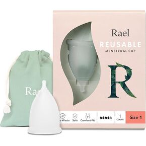 Rael Period Cup, Reusable Storage Case for Menstrual Cups - Medical-Grade Silicone, BPA Free, Easy to Clean & Dry, Made in USA