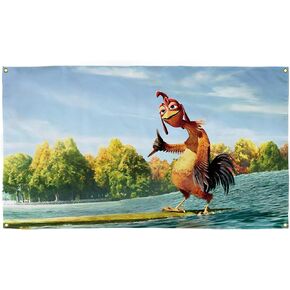 Gerrit Chicken Joe Flag 3x5 قدمًا مزدوجة الجوانب طباعة أنماط HD أعلام غرفة النوم Xavier Wulf Tapestry Funder Flags Banner Man Cave Family 100 ٪ Polyester ، Black