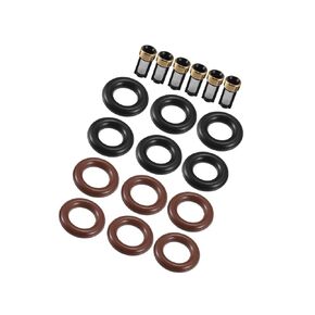 ختم حاقن الوقود O Ring - Car O -Ring Rebuild Kit - لـ Mercedes -Benz 3.5L 2005-2013 NBR Rubber Black - 6 مجموعات تصميم أنيق