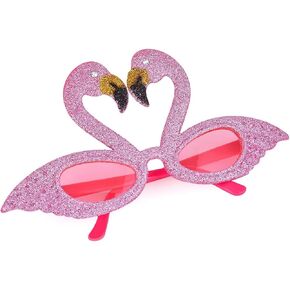 جماجم مقببة و CO Flamingo النظارات | نظارة شمسية فلامنغو | زخارف الحفلات Flamingo | ظلال فلامنغو البراقة | نظارات بريق فلامنغو | الوردي | الحجم القياسي