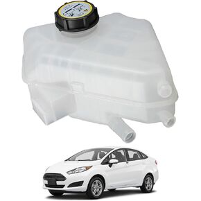 Engine Radiator Coolant Overflow Reservoir Tank With Cap Compatible With 2011-2019 Ford Fiesta 2014-2017 Ford Fiesta 2013 Ford EcoSport Replaces 603-381 DAKG-BE8Z8A E88080 E88080-T FRT1524C