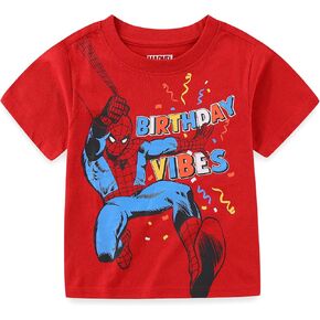 Marvel Spider-Man Birthdy Boys There Short Sleeve T-Shirt for Toddler و Big Kids