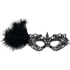 Masquerade Mask for Women Feather Lace Masks For Prom Ball Mardi Gras Halloween Party Costume Supply in Saudi Arabia