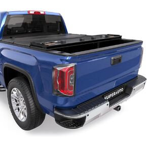 Hard Folding Quad 4-Fold Tonneau Cover Compatible with 2024 2025 Chevy Silverado GMC Sierra 1500/2019-2023 Chevy Silverado GMC Sierra 1500 (ONLY New Body) Fleetside 5.8FT Truck Bed Cover