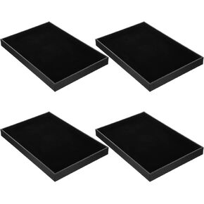 4 PCS Stackable Jewelry Tray Jewelry Organizer Tray Showcase Display Empty Plate Bracelet Ring Earring Organizer